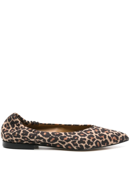  Anna F. Leopard-print Ballet Flats - Brown 