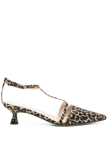  Anna F. 45mm Animal-print Pumps - Brown 