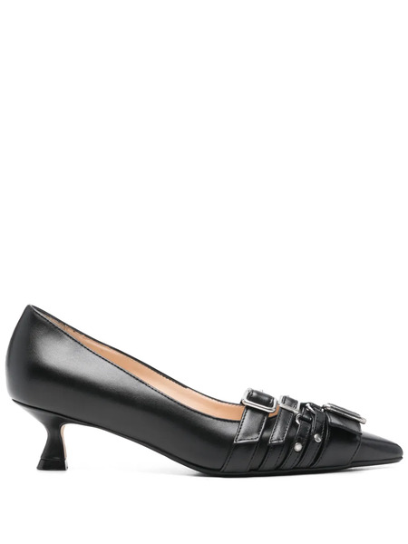  Anna F. 45mm Buckled-strap Point-toe Pumps - Black 