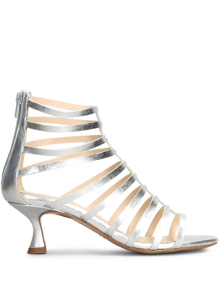  Anna F. 55mm Leather Sandals - Silver 