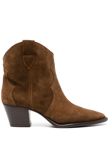  Anna F. 55mm Suede Cowboy Boots - Brown 
