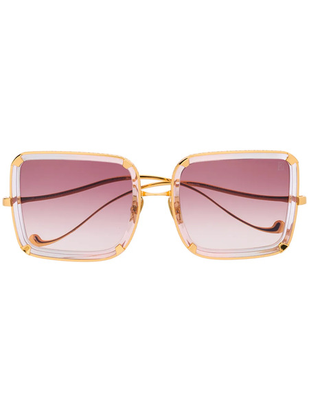  Anna-karin Karlsson White Moon Square Sunglasses - Gold 