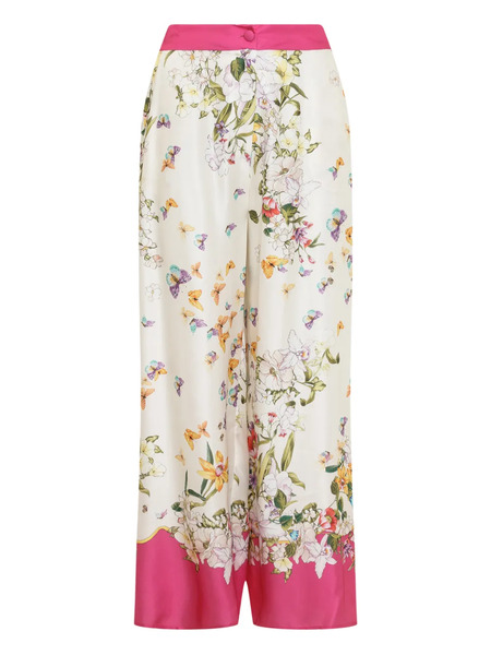 Anna Molinari Floral-print Trousers - Neutrals 