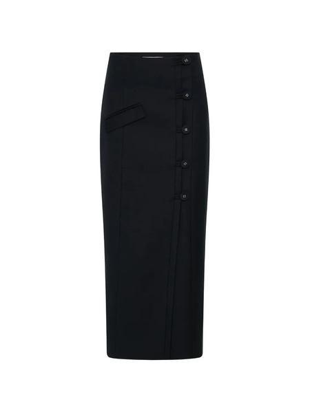  Anna Quan Button Pocket Skirt - Black 
