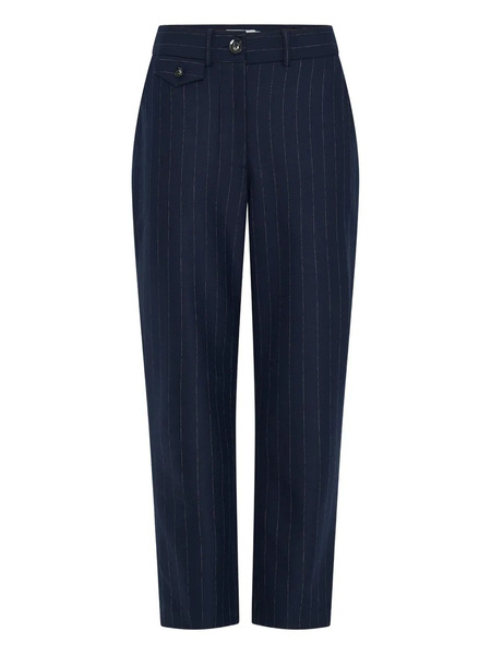  Anna Quan Pinstripe Tailored Trousers - Blue 