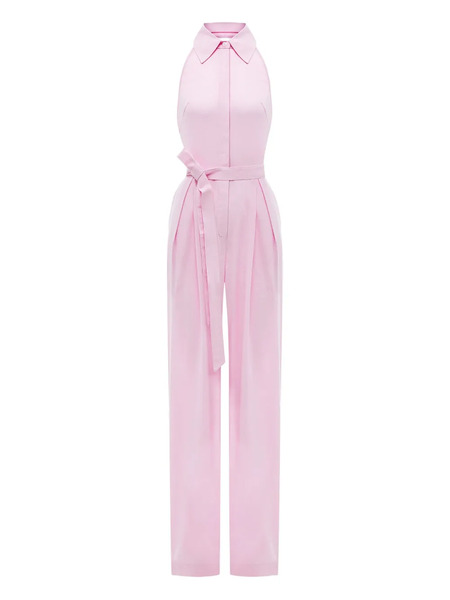  Annafoxy Halterneck Design Jumpsuit - Pink 