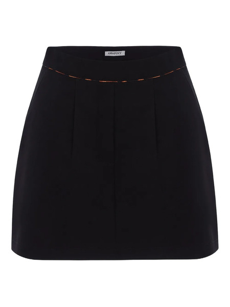  Annafoxy High-waisted Tailored Shorts - Black 