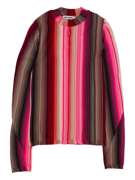  Anne Isabella Stripe Long-sleeve Sweater - Brown 