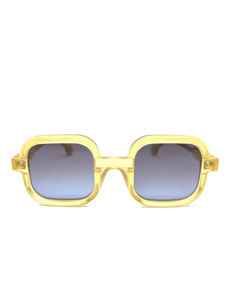  Anne & Valentin Savage Square Sunglasses - Yellow 