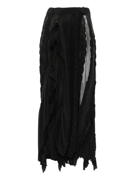  Anni Salonen Ruffled Midi Skirt - Black 