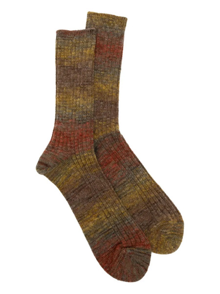 Anonymous Ism Splash-pattern Socks - Yellow 