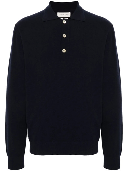  Another Aspect Another Polo Shirt 2.0 Wool Polo Shirt - Blue 