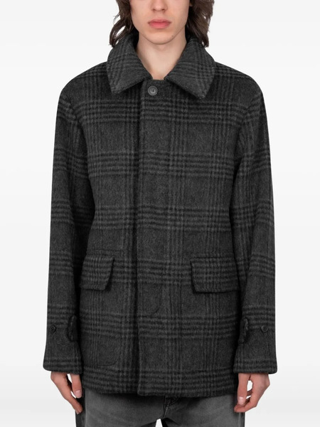  Another Aspect Tartan-pattern Jacket - Grey 