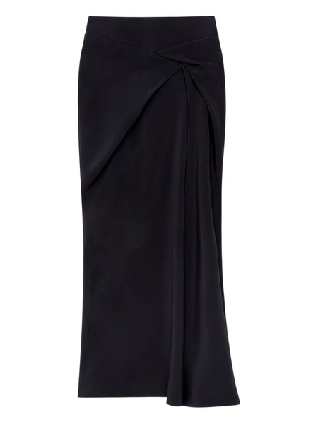  Another Tomorrow Asymmetrical Twist Skirt - Black 