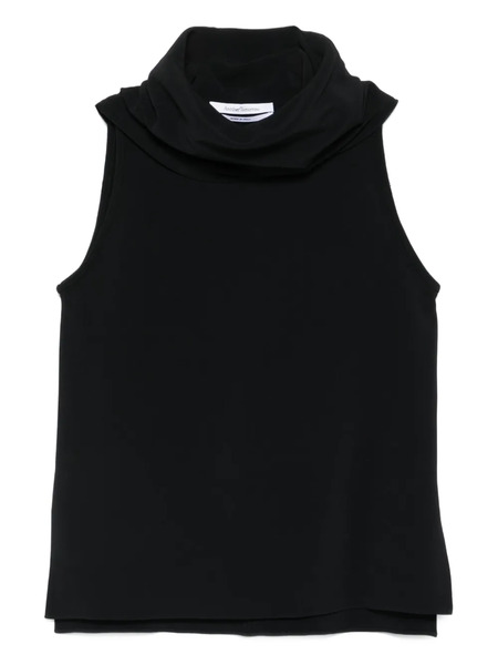  Another Tomorrow Cowl-neck Tank Top - Black 