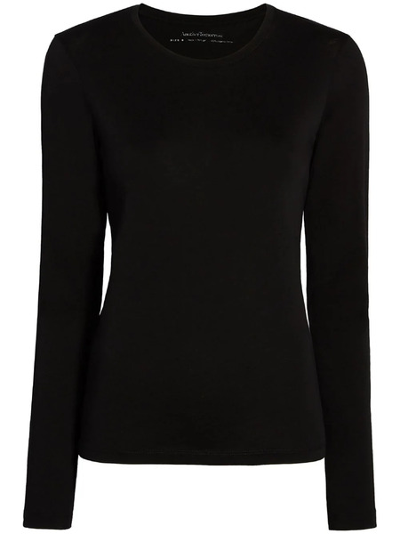  Another Tomorrow Crew-neck Long-sleeved T-shirt - Black 