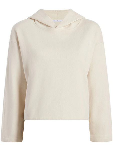  Another Tomorrow Cropped Jersey Hoodie - Neutrals 