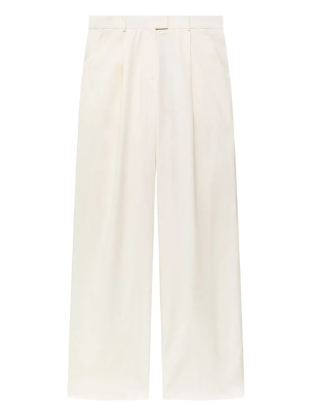  Another Tomorrow Pleated Trousers - White 