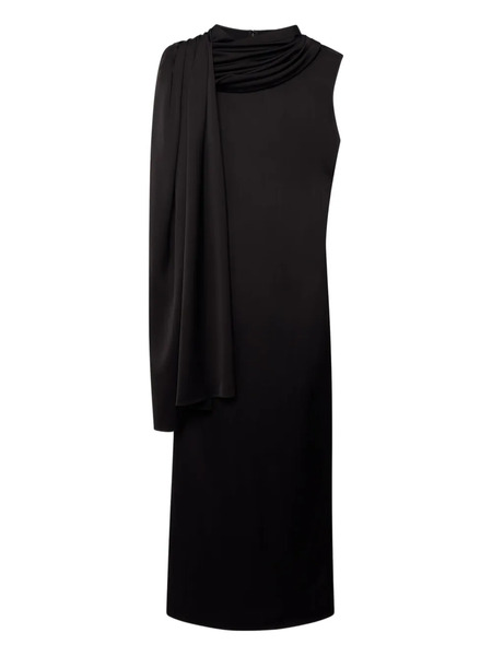  Another Tomorrow Scarf-detail Dress - Black 