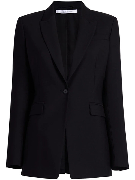  Another Tomorrow Single-breasted Merino Wool Blazer - Black 