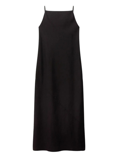  Another Tomorrow Square-neck Slip Dress - Black 