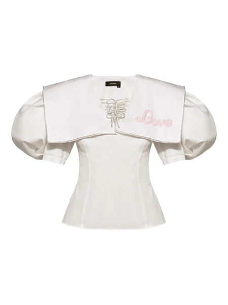  Anouki Embroidered Cotton Blouse - White 