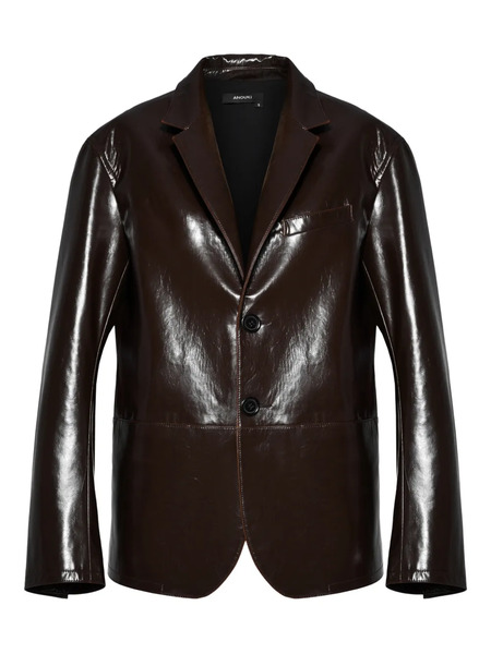  Anouki Faux-leather Blazer - Brown 
