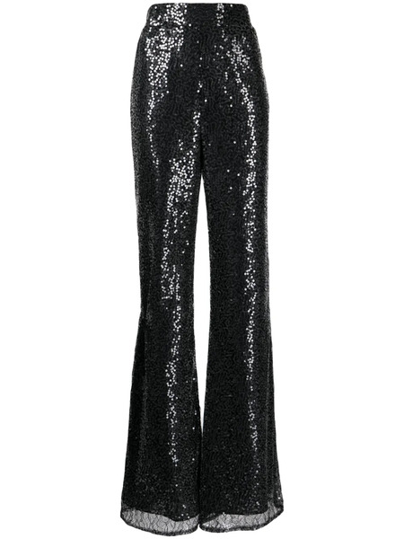  Anouki High-waisted Sequin-embellished Trousers - Black 