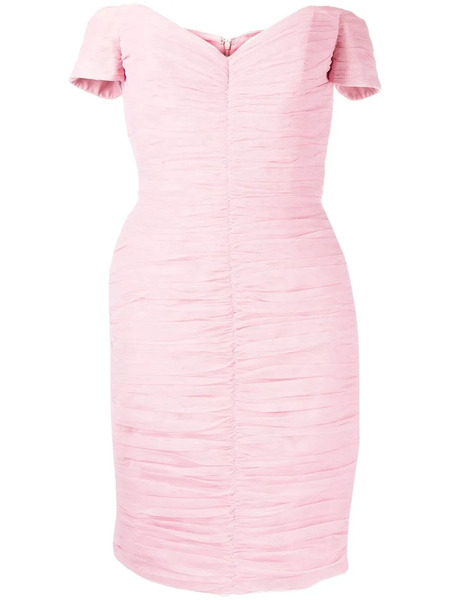  Anouki Off-shoulder Draped Mini Dress - Pink 