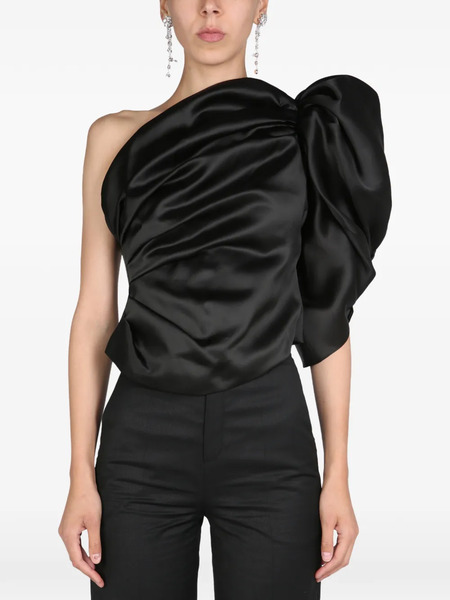  Anouki One-shoulder Bow Top - Black 