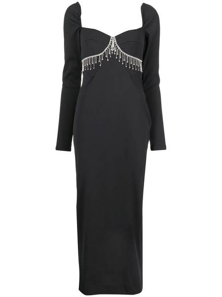  Anouki Rhinestone-trim Low-back Dress - Black 