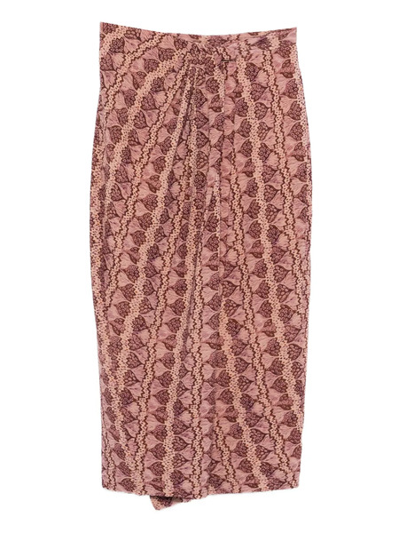  Antik Batik Dalila Floral-print Midi Skirt - Purple 