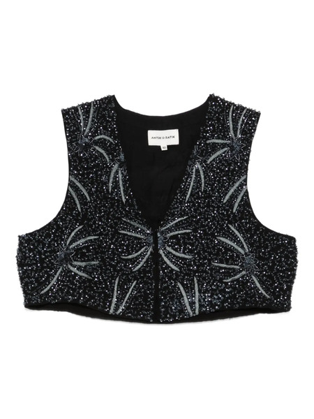  Antik Batik Embellished Top - Black 