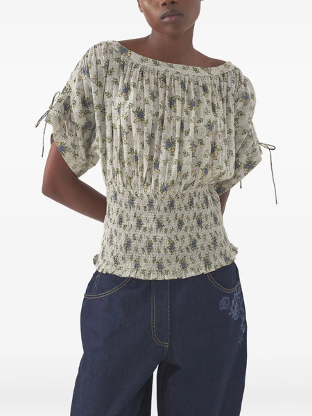  Antik Batik Floral-print Blouse - Grey 