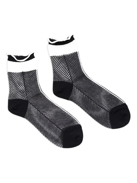  Antipast Herringbone Trim Socks - Grey 