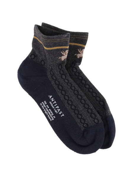  Antipast Knitted Patterned Sock - Grey 
