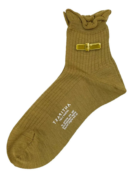  Antipast Ruffled Bow-detail Socks - Green 