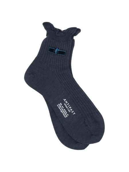  Antipast Ruffled Ribbed Socks - Blue 