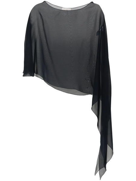  Antonelli Asymmetric Silk Blouse - Black 