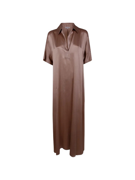  Antonelli Collar Midi Dress - Brown 