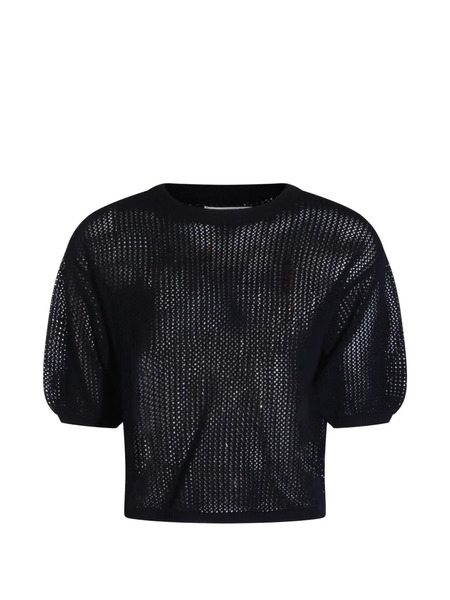  Antonelli Pointelle-knit Top - Blue 