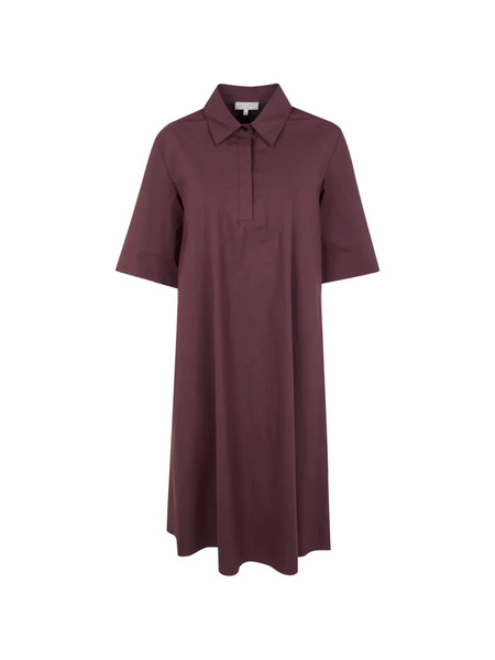  Antonelli Polo-collar Short-sleeve Dress - Brown 