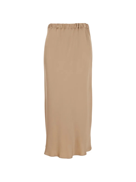 Antonelli Ruched-waistband Midi Skirt - Neutrals 