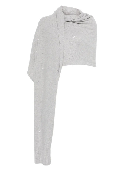  Antonelli Sequin-embellished Knitted Scarf - Grey 