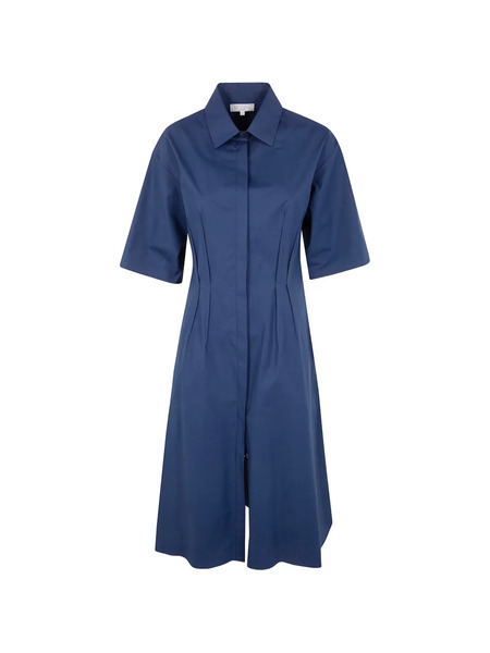  Antonelli Short-sleeve Button-up Shirt Dress - Blue 