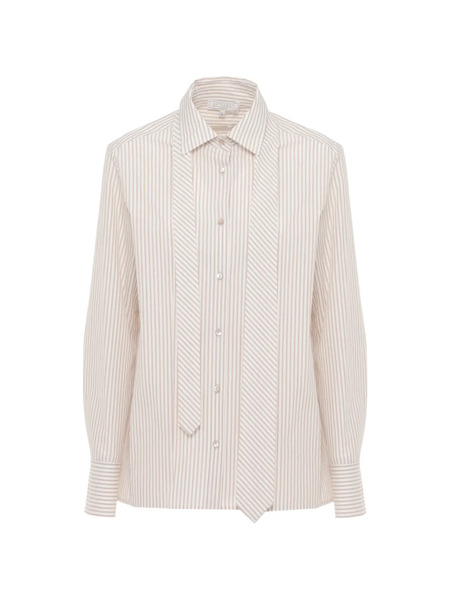  Antonelli Striped Tie Shirt - Neutrals 