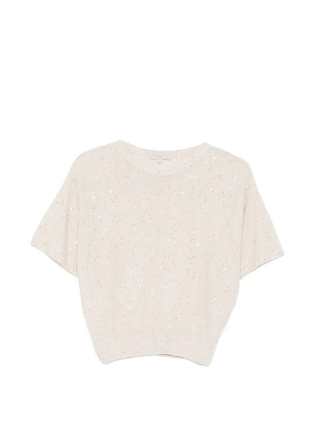  Antonelli Zagara Sequin-embellished Top - Neutrals 
