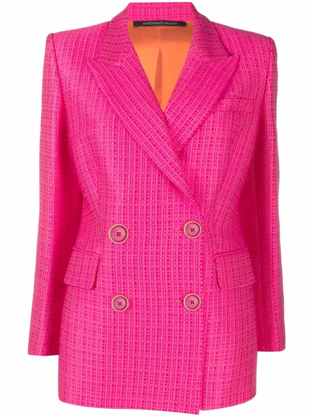  Antonino Valenti Fitted Double-breasted Blazer - Pink 