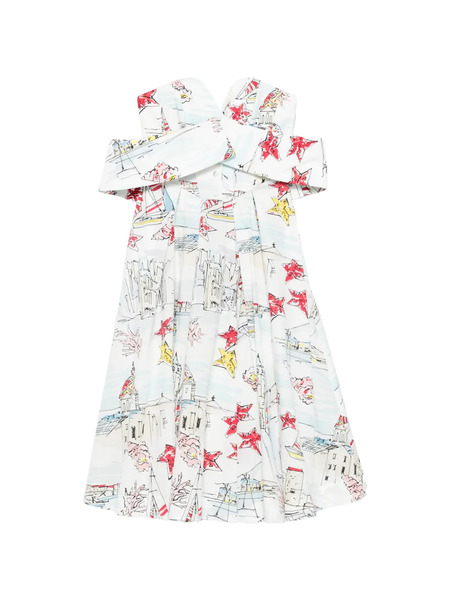  Antonio Marras Strapless Printed Dress - White 