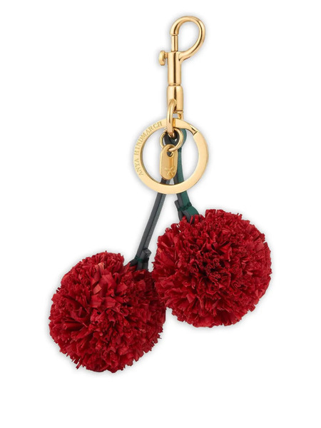  Anya Hindmarch Cherry-charm Pom-pom Keyring - Red 